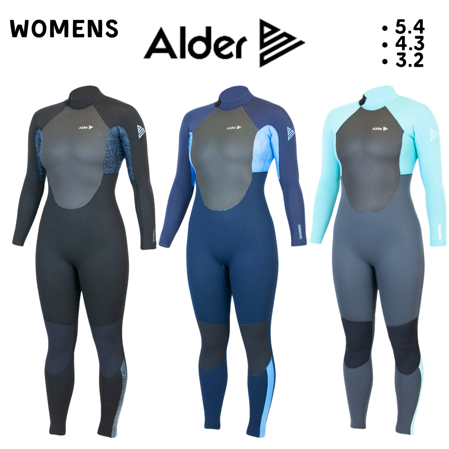 ALDER Stealth Wetsuit Range - Women's (3.2)
