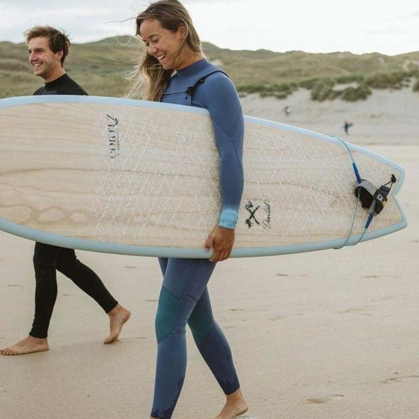 CORTEZ Woodcraft Dogwood Mini Mal Surfboard (+FREE FCS Fins)