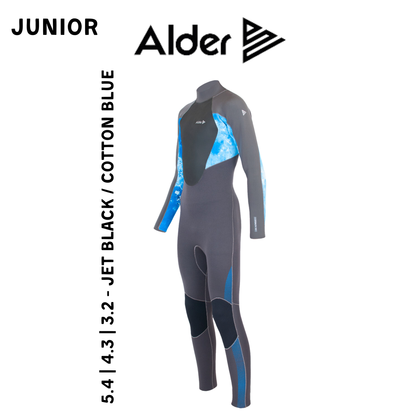 ALDER Stealth Wetsuit Range - Junior (3.2) (4.3) (5.4)