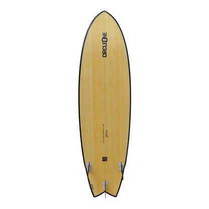 CIRCLE ONE Surfboard 6'11" Bamboo Swallow Tail Funboard Tri-Fin (+FREE FCS Fins)