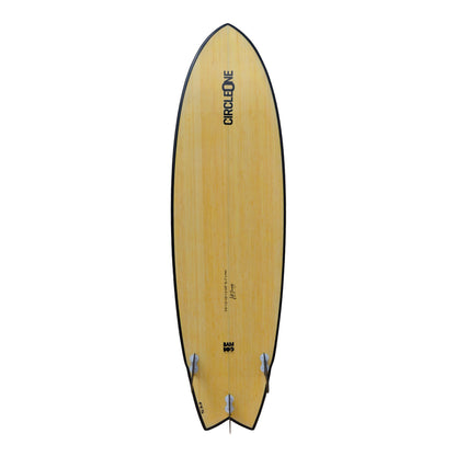 CIRCLE ONE Surfboard 6'6" Shortboard Bamboo Swallow Tail Thruster (+FREE FCS Fins)