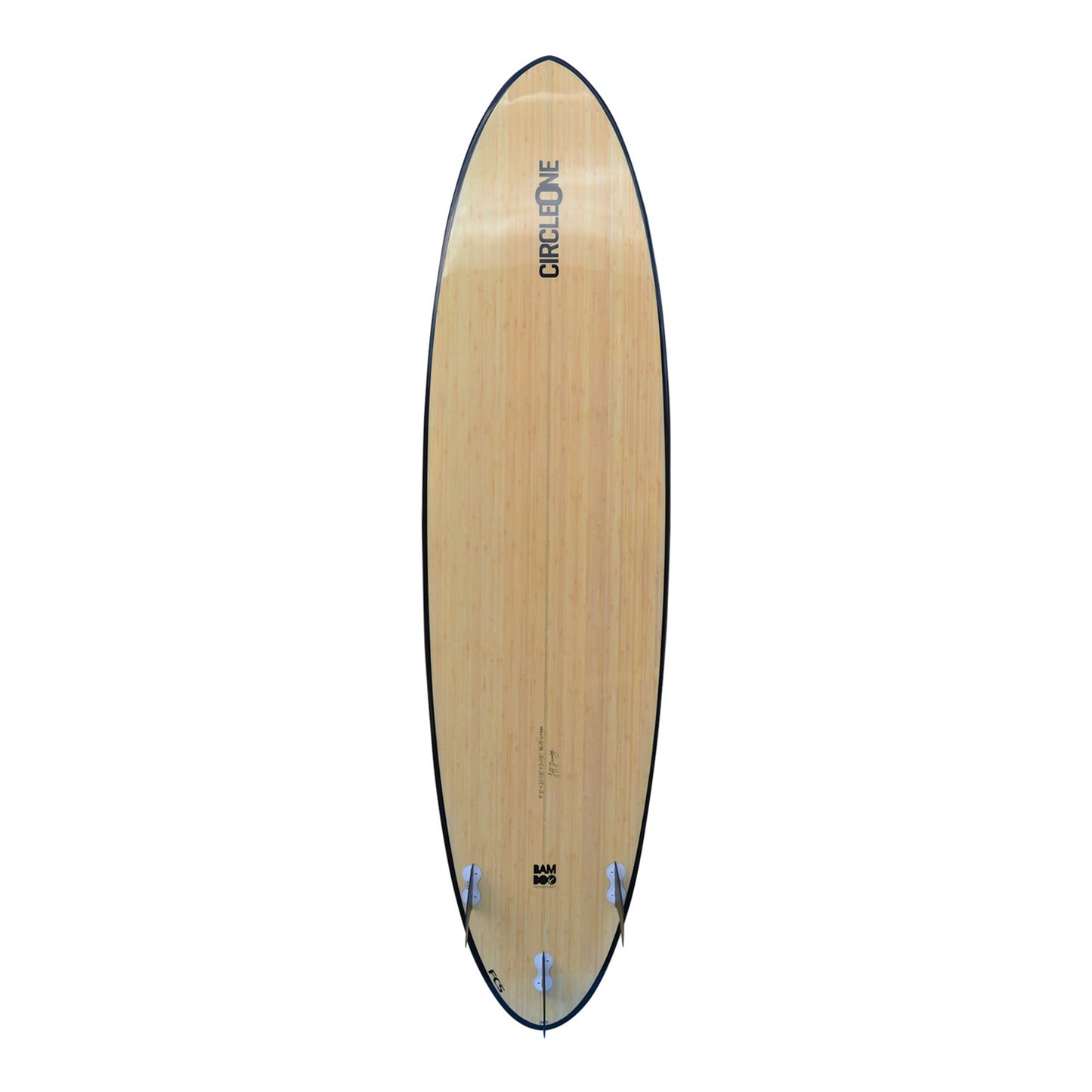 CIRCLE ONE Surfboard 7'2" Bamboo Mini Mal Round Tail (+FREE FCS Fins)