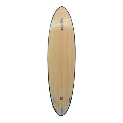 CIRCLE ONE Surfboard 7'2" Bamboo Mini Mal Round Tail (+FREE FCS Fins)