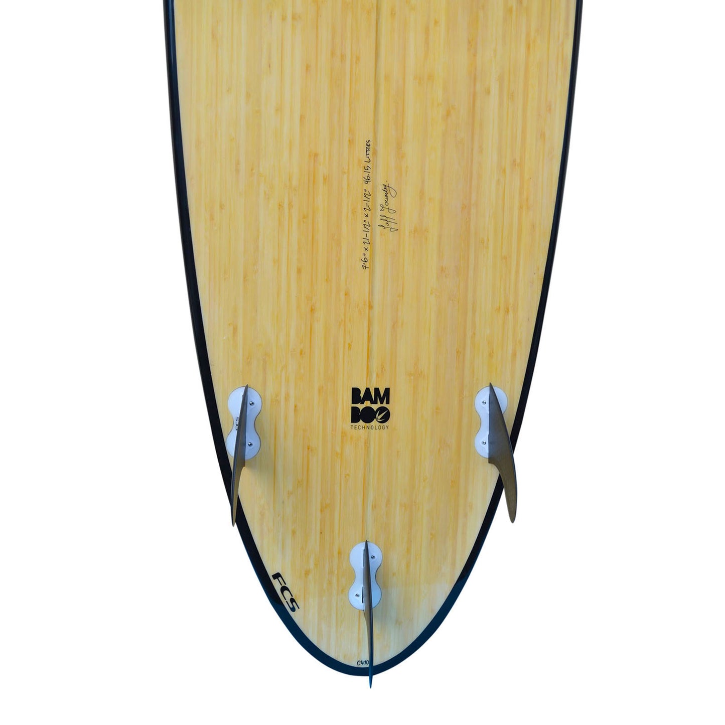 CIRCLE ONE Surfboard 7'6" Bamboo Mini Mal Round Tail (+FREE FCS Fins)