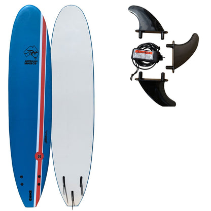 ABC 8ft Pulse Mini Mal Softboard Surfboard  (+FREE Fins & Leash)