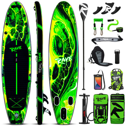 Tidal Rave Paddleboard 10'6" - Inflatable SUP Acrylic - Acid Design