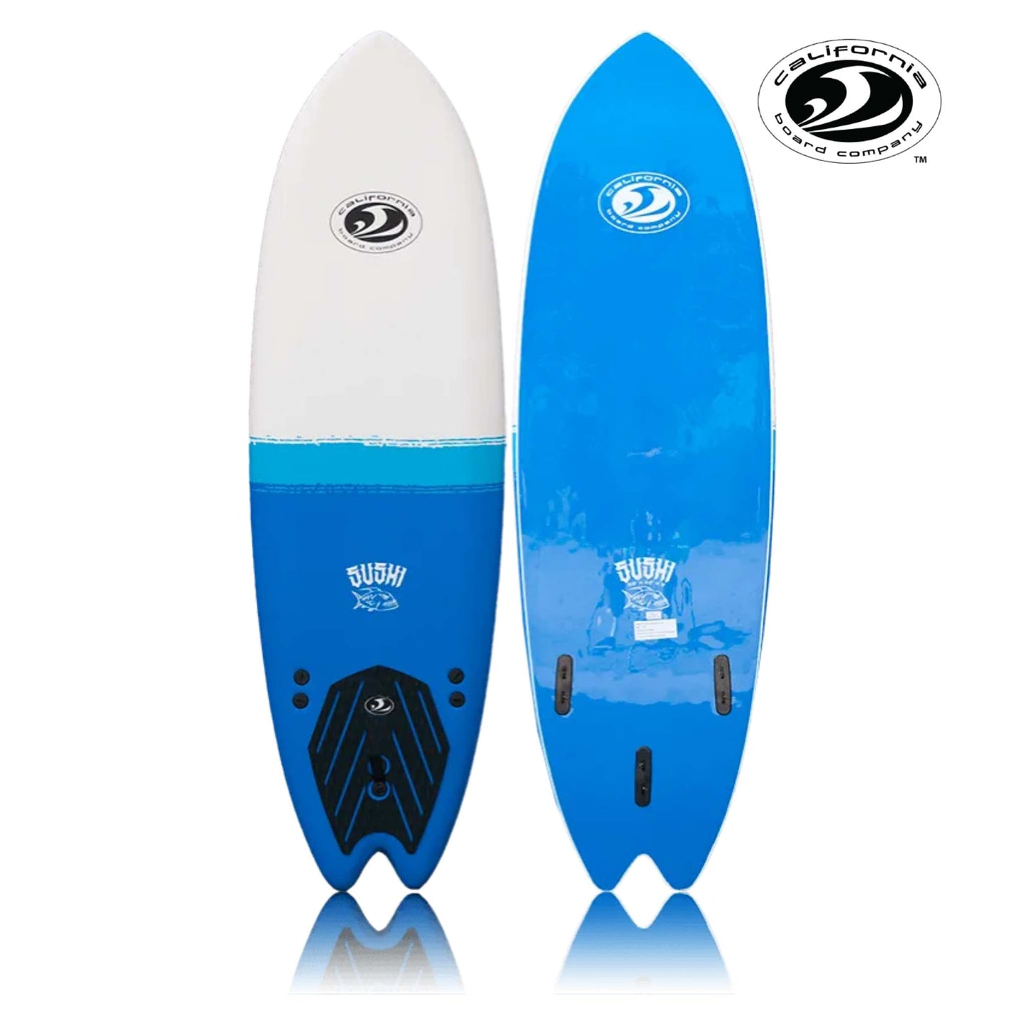 California Board Co Softboard 6'2" Sushi Fish Surfboard (+FREE Fins & Leash)