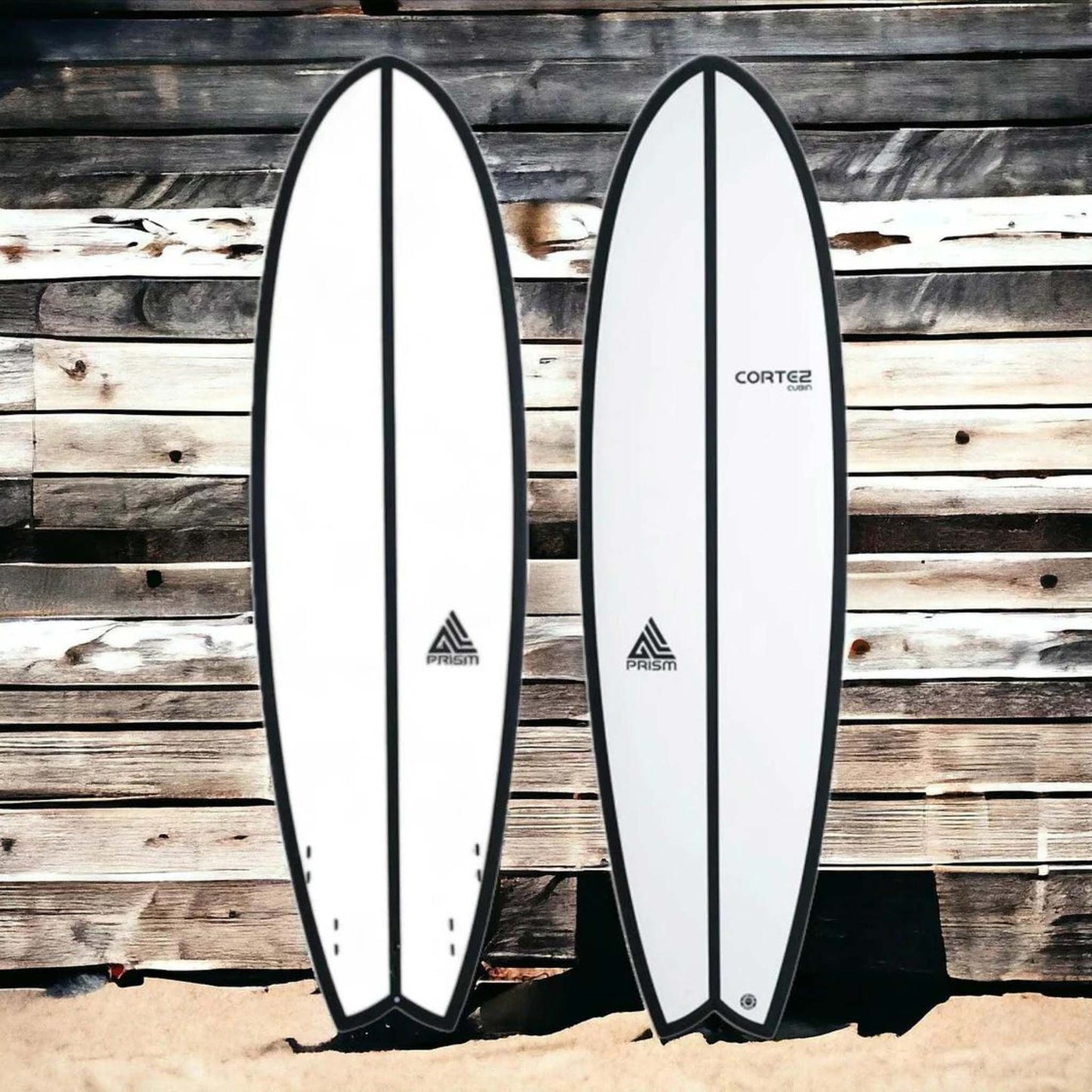 CORTEZ Prism Cubin 6'9" Surfboard Swallow Tail White (+FREE FCS 5 Fin Set)