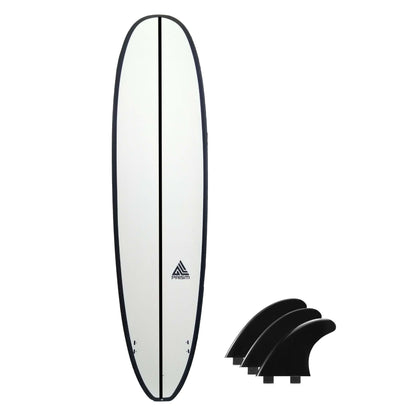 CORTEZ Prism Fugitive 7'6" Surfboard Squash Tail - White (+FREE FCS Fins)