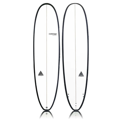 CORTEZ Prism Fugitive 7'6" Surfboard Squash Tail - White (+FREE FCS Fins)