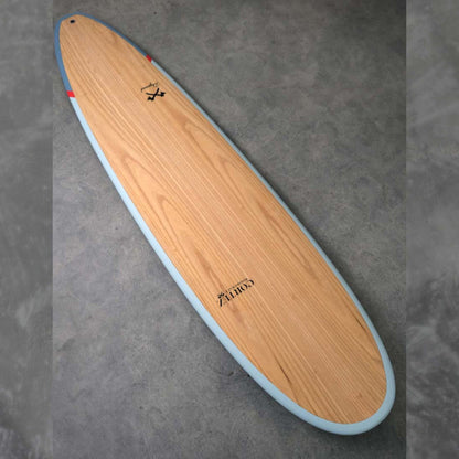 CORTEZ Woodcraft Dogwood Mini Mal Surfboard (+FREE FCS Fins)