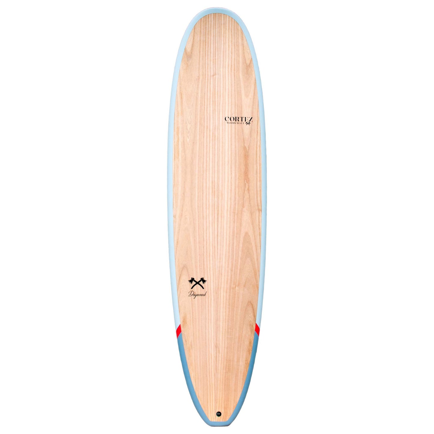 CORTEZ Woodcraft Dogwood Mini Mal Surfboard (+FREE FCS Fins)