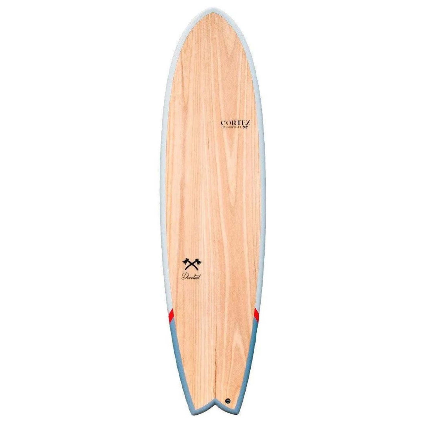 CORTEZ Woodcraft Dovetail 6'9" Fish Surfboard (+FREE FCS Fins)