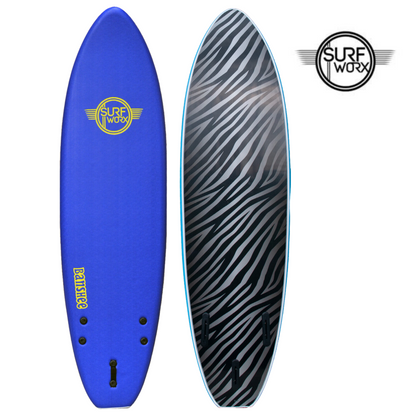 SURFWORX Softboard Surfboard Banshee Shortboard (+FREE Fins & Leash)