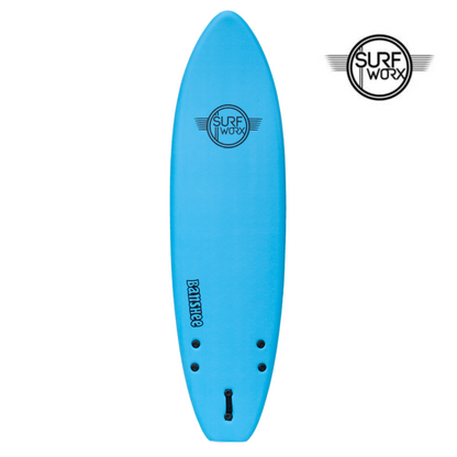 SURFWORX Softboard Surfboard Banshee Shortboard (+FREE Fins & Leash)