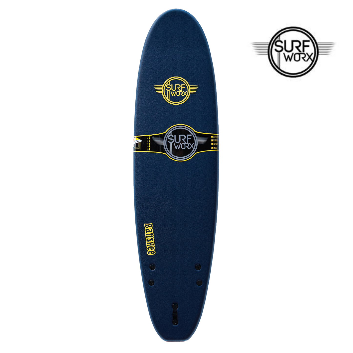 SURFWORX Softboard Surfboard Banshee Mini Mal (+FREE Fins & Leash)