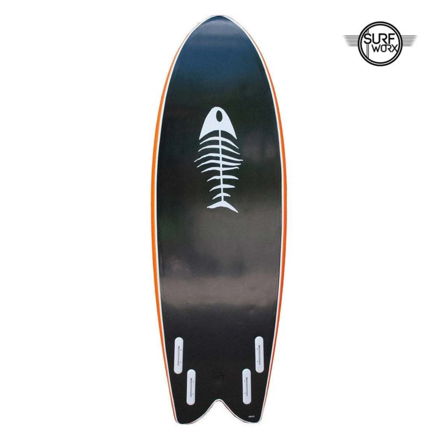 SURFWORX Softboard Pro Line 4 Fin 5'8" Orange (+FREE Fins & Leash)