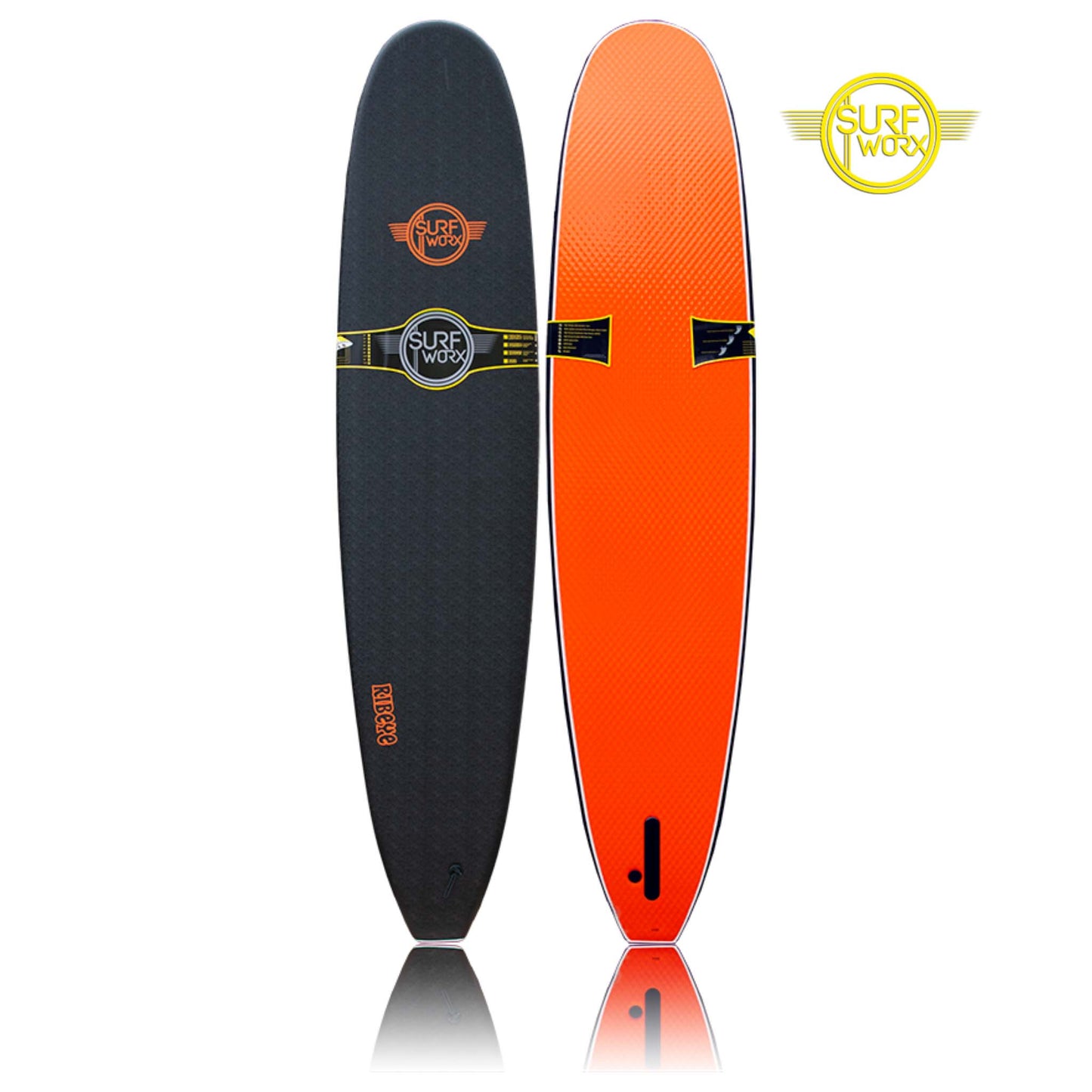 SURFWORX Softboard Surfboard Ribeye Mini Mal (+FREE Fins & Leash)