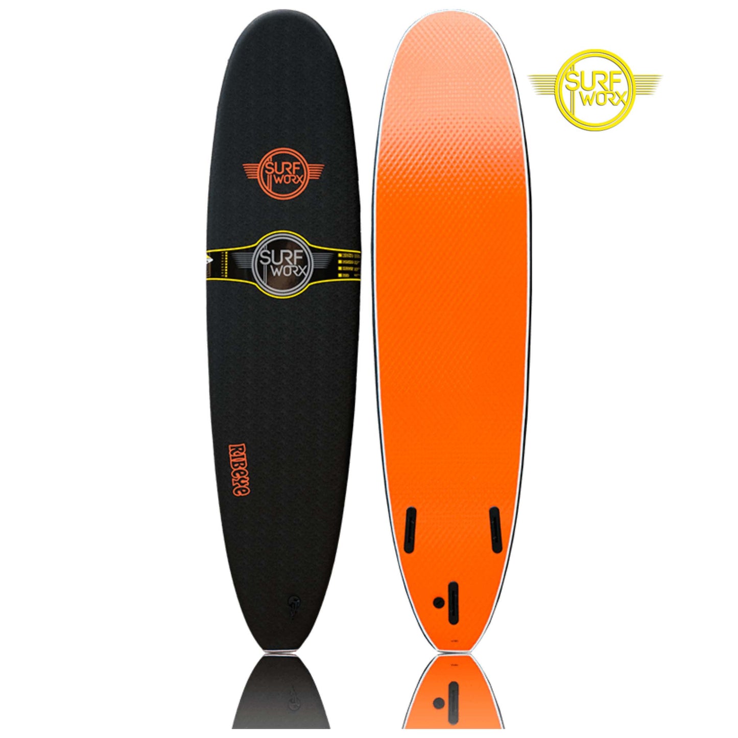 SURFWORX Softboard Surfboard Ribeye Mini Mal (+FREE Fins & Leash)