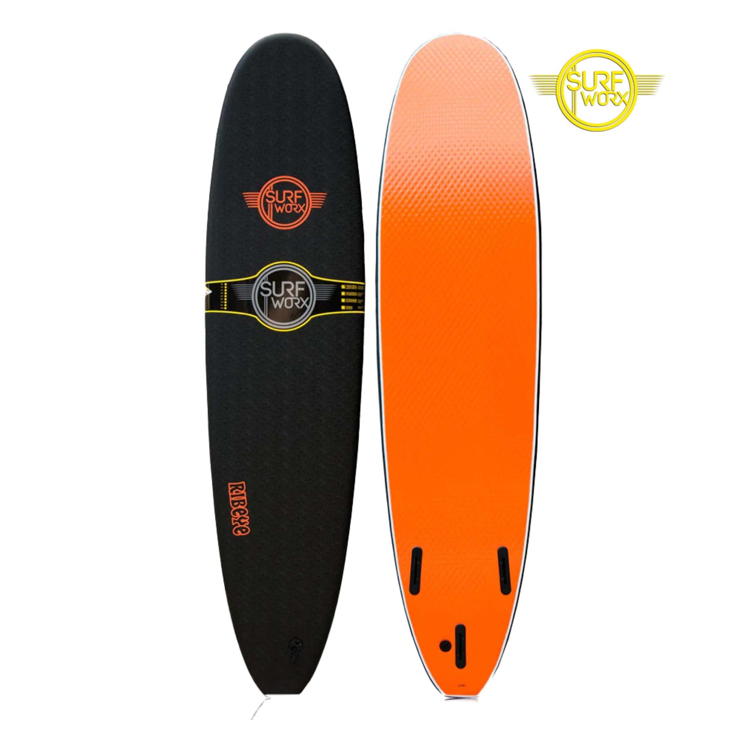 SURFWORX Softboard Surfboard Ribeye Mini Mal (+FREE Fins & Leash)