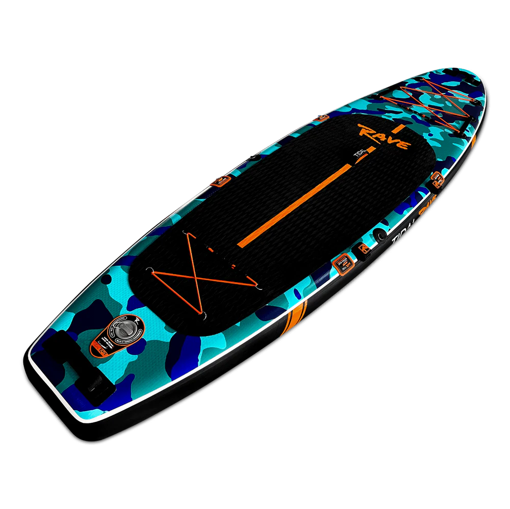 Tidal Rave Paddleboard 10'6" - Inflatable SUP Neon - Camo Design