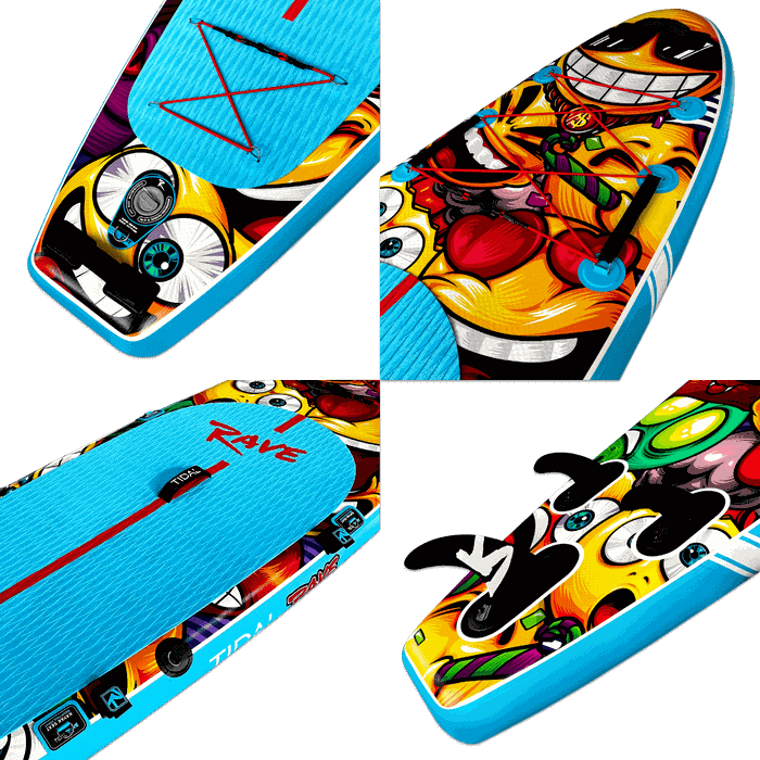 Tidal Rave Paddleboard 10'6" - Inflatable SUP Neon - Smilez Design