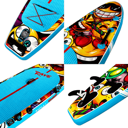 Tidal Rave Paddleboard 10'6" - Inflatable SUP Neon - Smilez Design