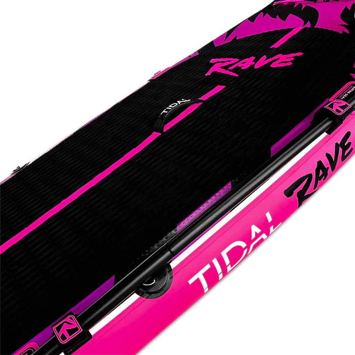 Tidal Rave Paddleboard 10'6" - Inflatable SUP Neon - Tiger Design