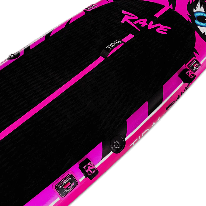 Tidal Rave Paddleboard 10'6" - Inflatable SUP Neon - Tiger Design