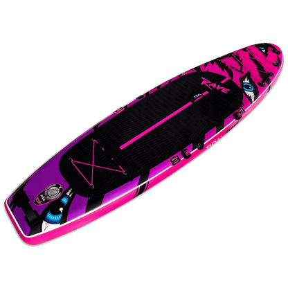 Tidal Rave Paddleboard 10'6" - Inflatable SUP Neon - Tiger Design