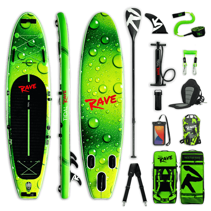 Tidal Rave Paddleboard 10'6" - Inflatable SUP Neon - Tropica Design