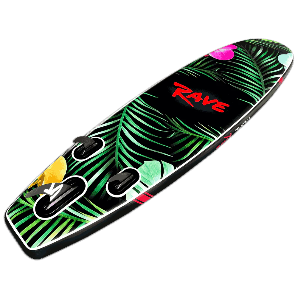 Tidal Rave Paddleboard 10'6" - Inflatable SUP Neon - Jungle Design