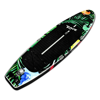 Tidal Rave Paddleboard 10'6" - Inflatable SUP Neon - Jungle Design