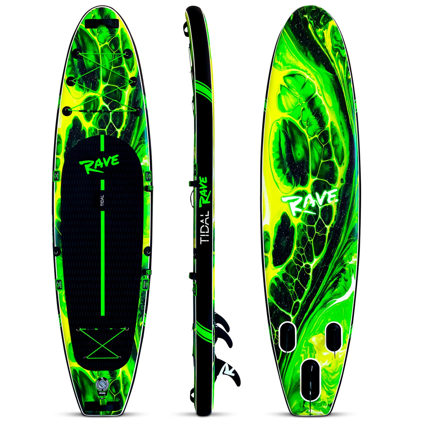 Tidal Rave Paddleboard 10'6" - Inflatable SUP Acrylic - Acid Design