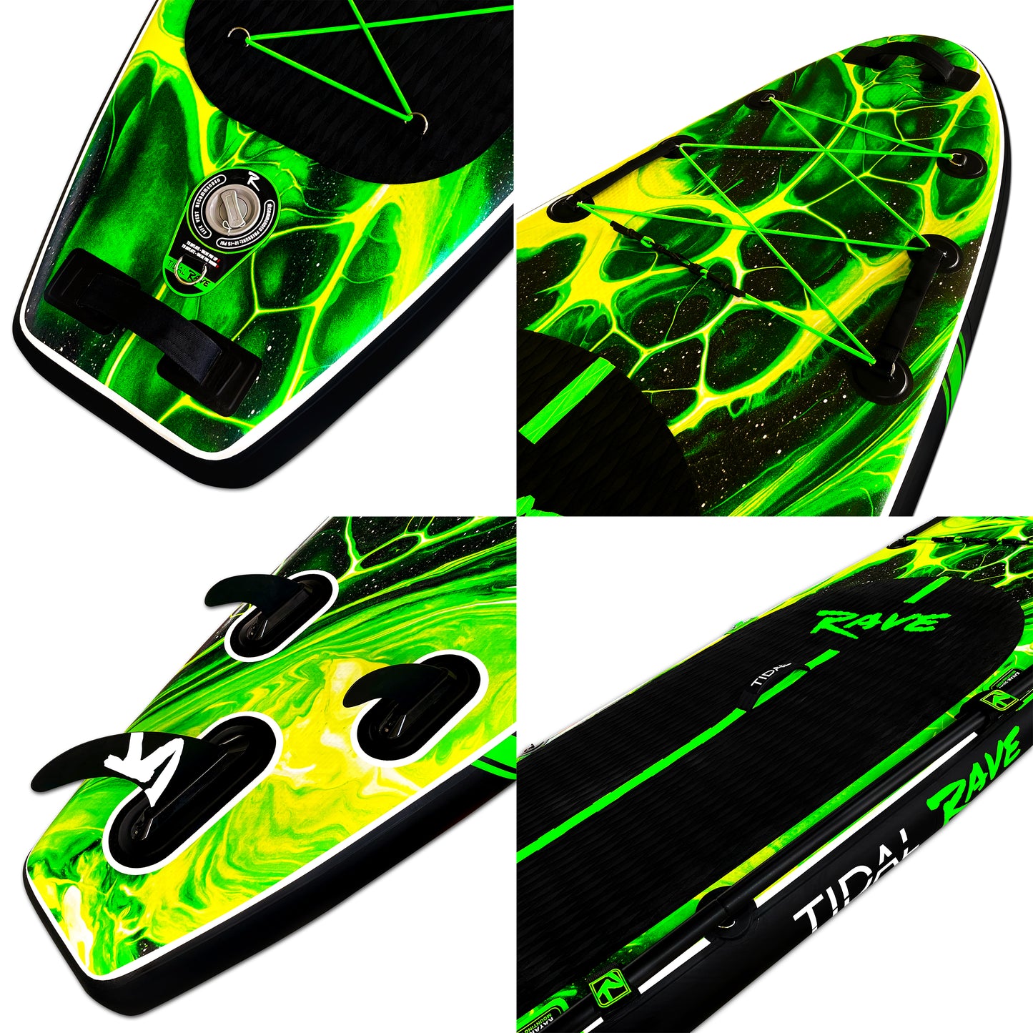 Tidal Rave Paddleboard 10'6" - Inflatable SUP Acrylic - Acid Design