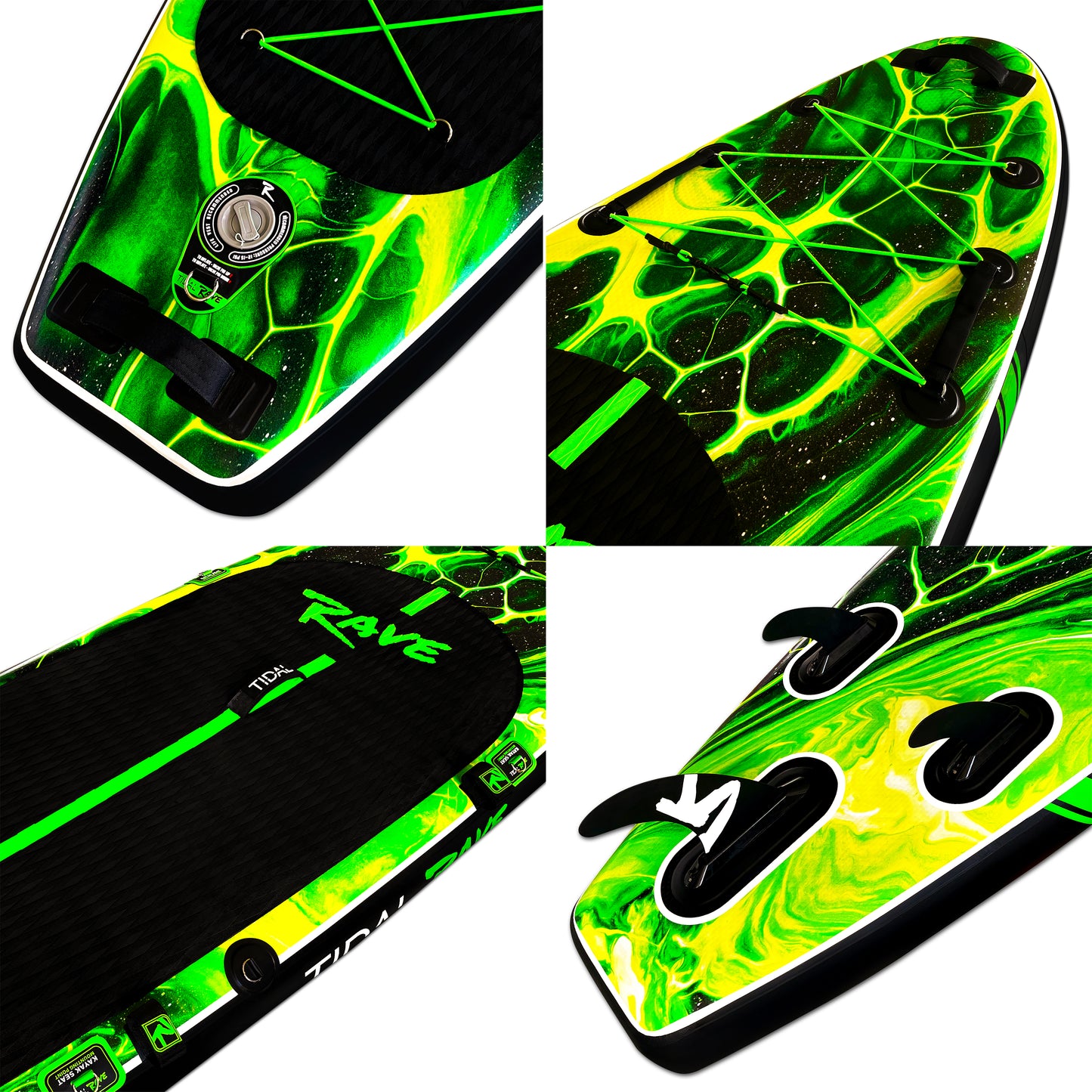 Tidal Rave Paddleboard 10'6" - Inflatable SUP Acrylic - Acid Design