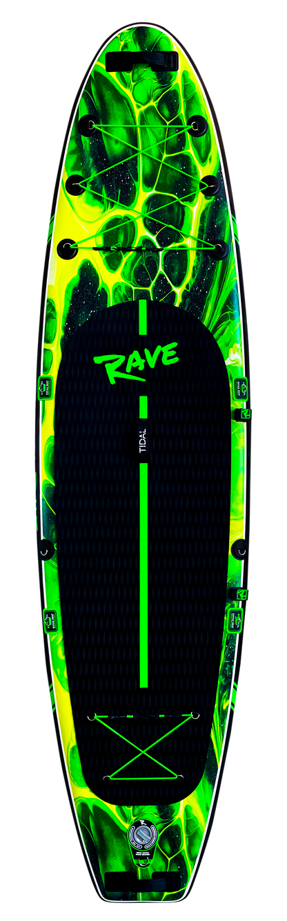 Tidal Rave Paddleboard 10'6" - Inflatable SUP Acrylic - Acid Design