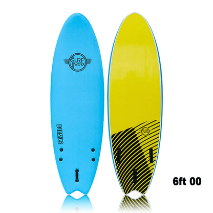 SURFWORX Softboard Surfboard Banshee Hybrid (+FREE Fins & Leash)