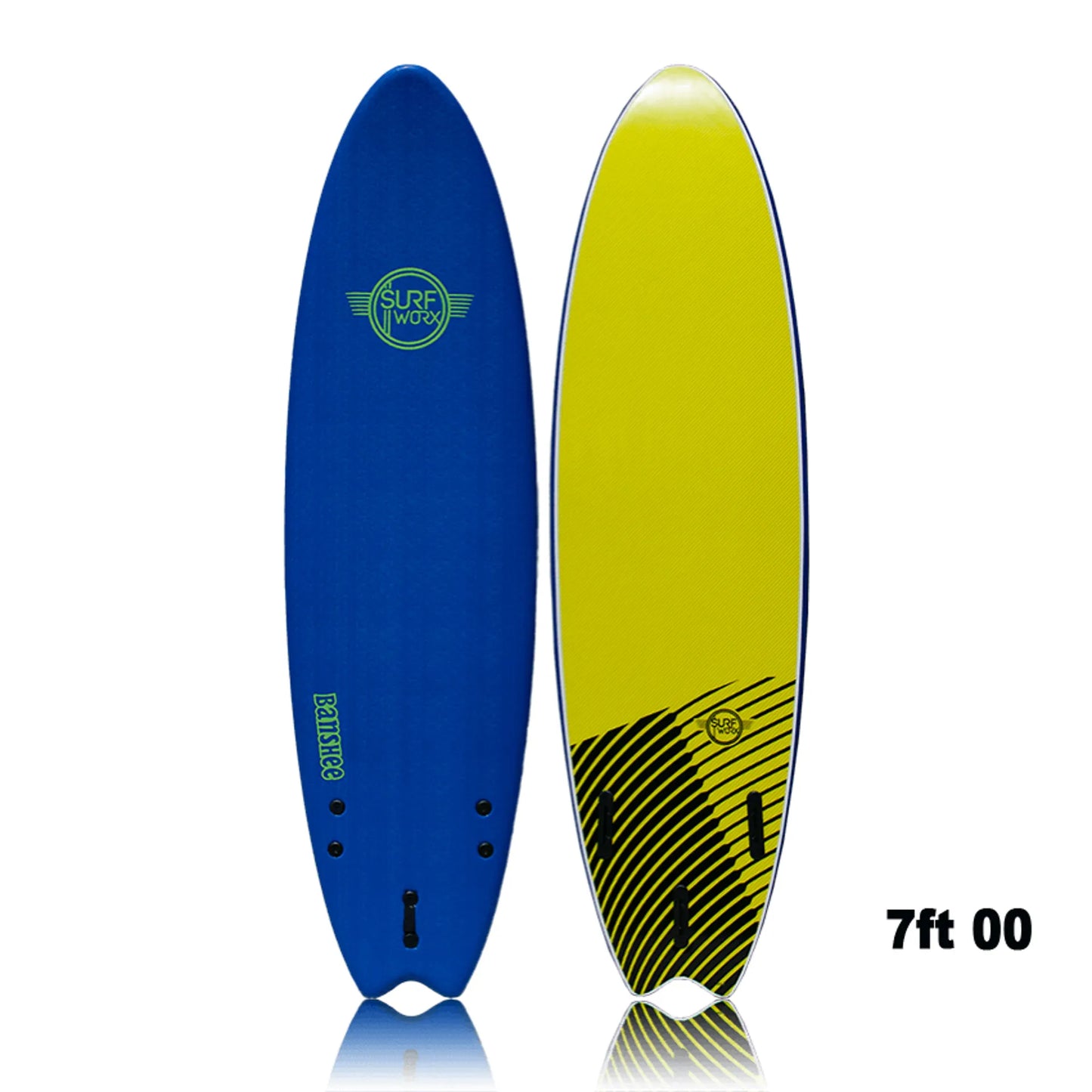 SURFWORX Softboard Surfboard Banshee Hybrid (+FREE Fins & Leash)