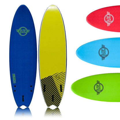 SURFWORX Softboard Surfboard Banshee Hybrid (+FREE Fins & Leash)