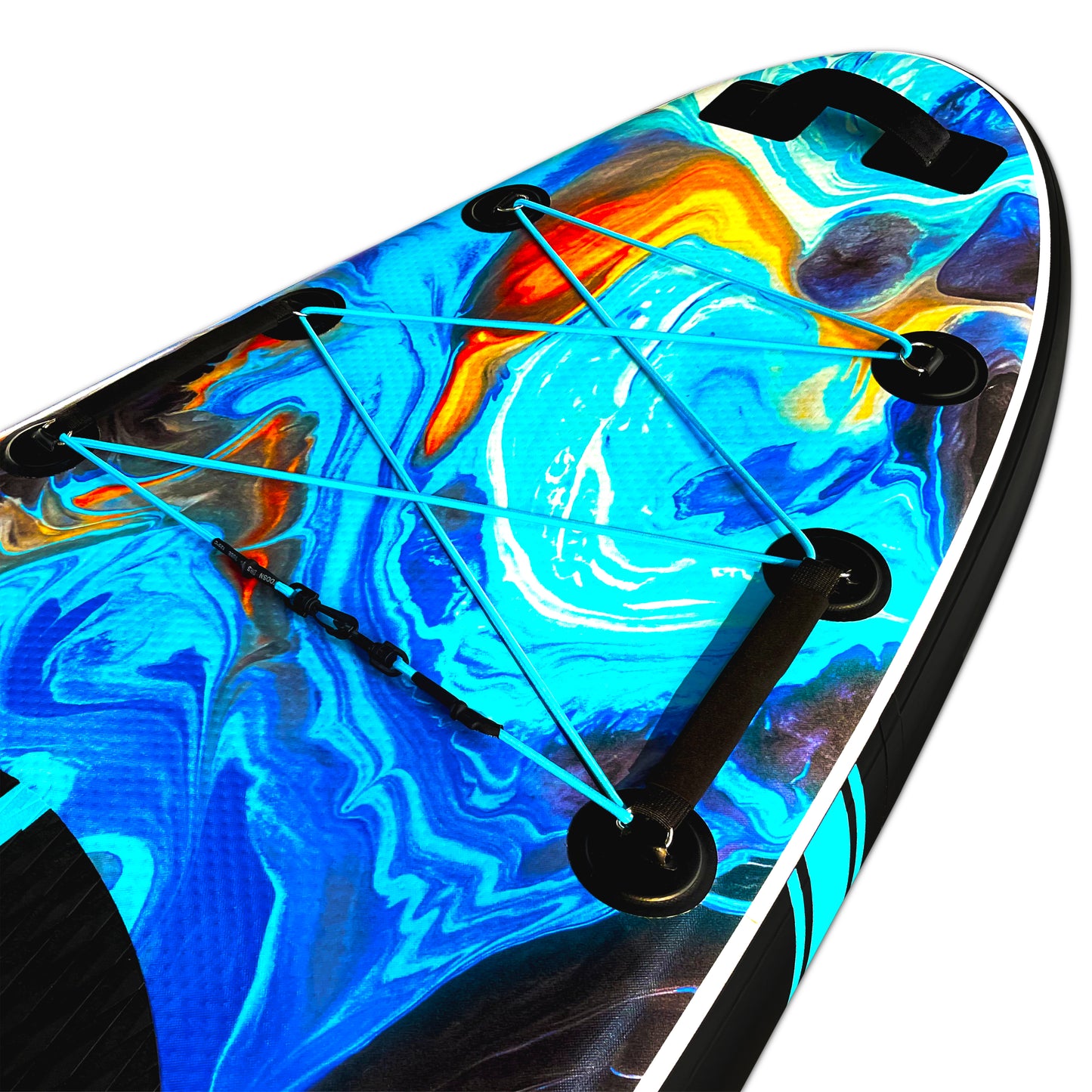 Tidal Rave Paddleboard 10'6" - Inflatable SUP Acrylic - Fire & Ice Design