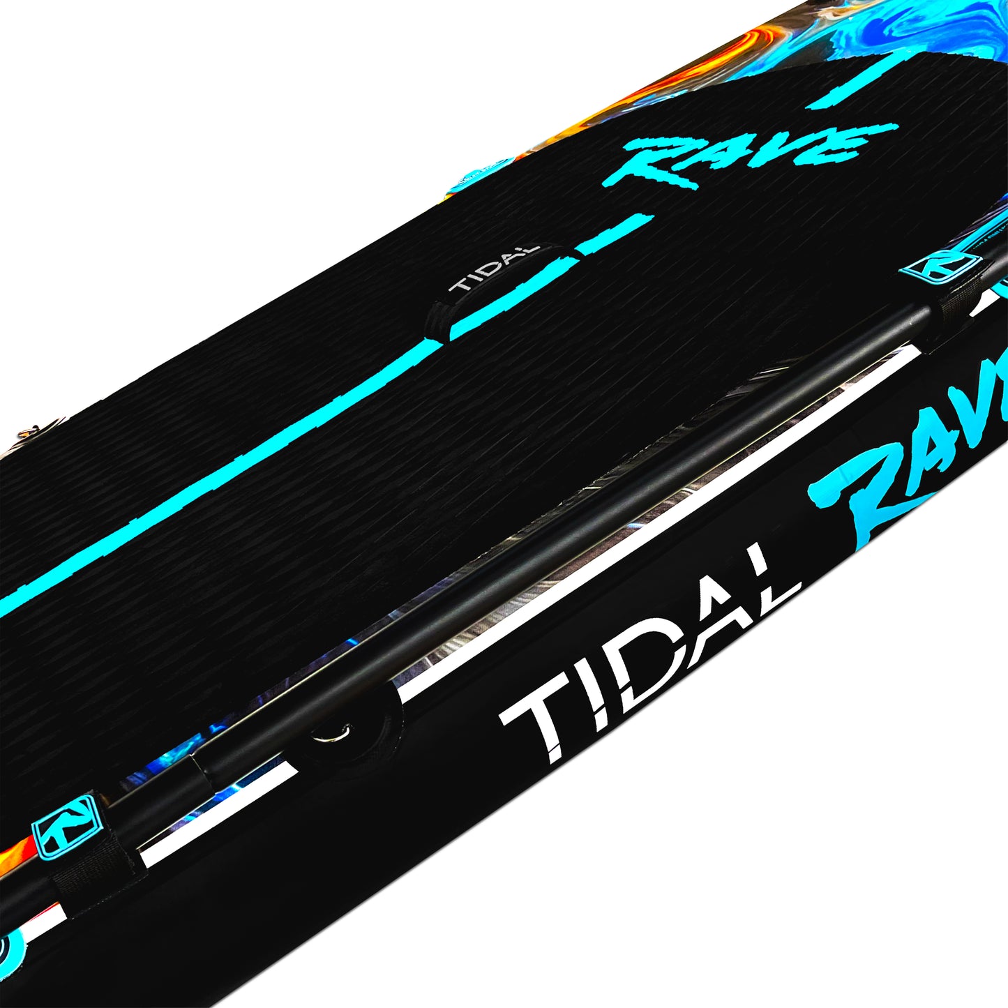 Tidal Rave Paddleboard 10'6" - Inflatable SUP Acrylic - Fire & Ice Design