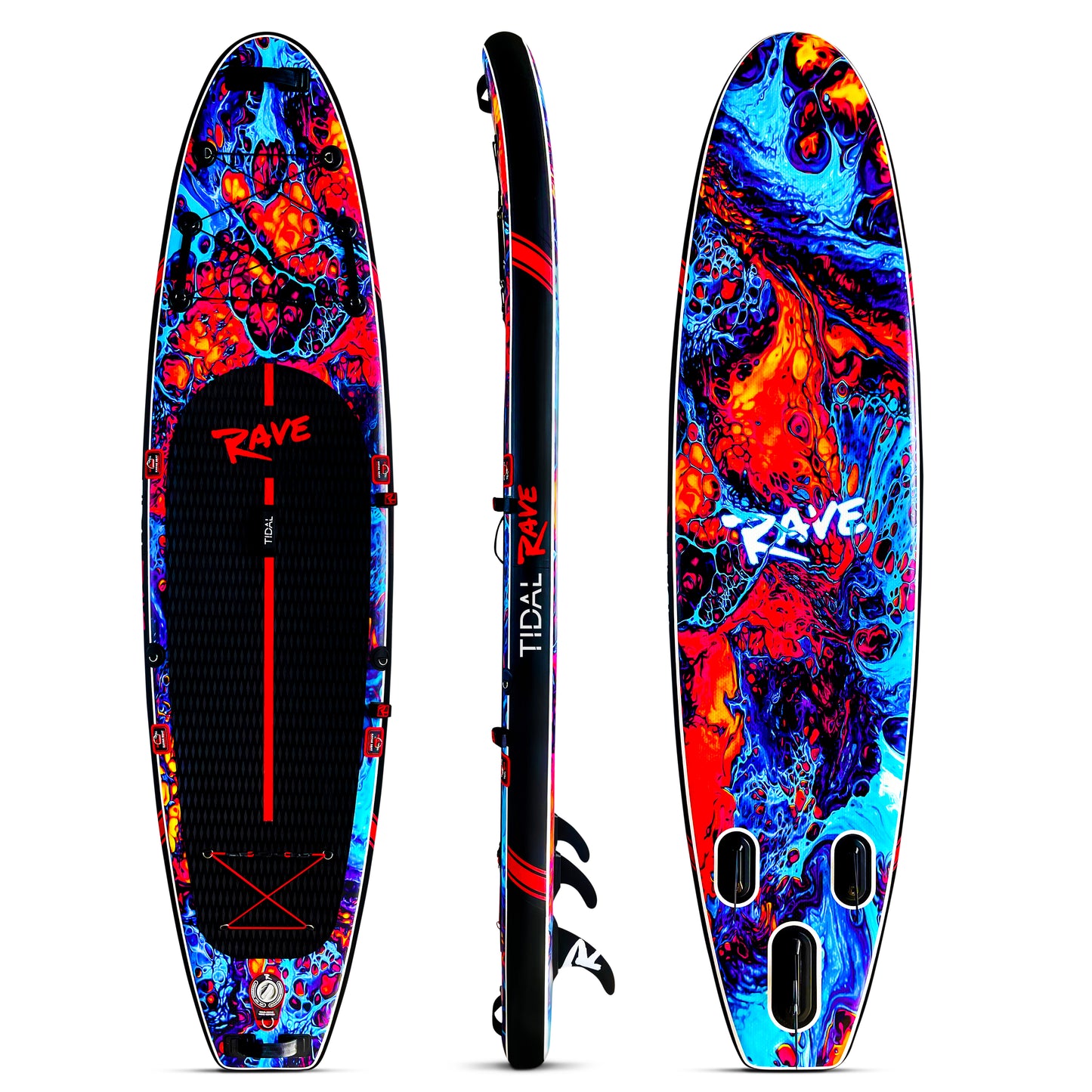 Tidal Rave Paddleboard 10'6" - Inflatable SUP Acrylic - Scorch Design