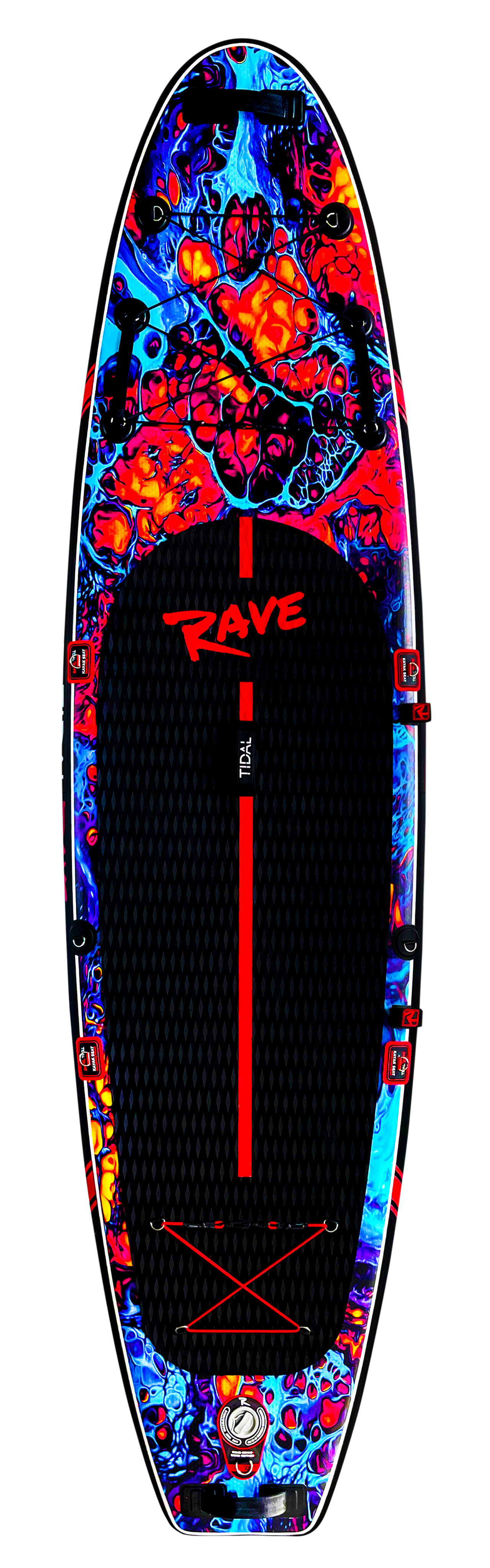 Tidal Rave Paddleboard 10'6" - Inflatable SUP Acrylic - Scorch Design