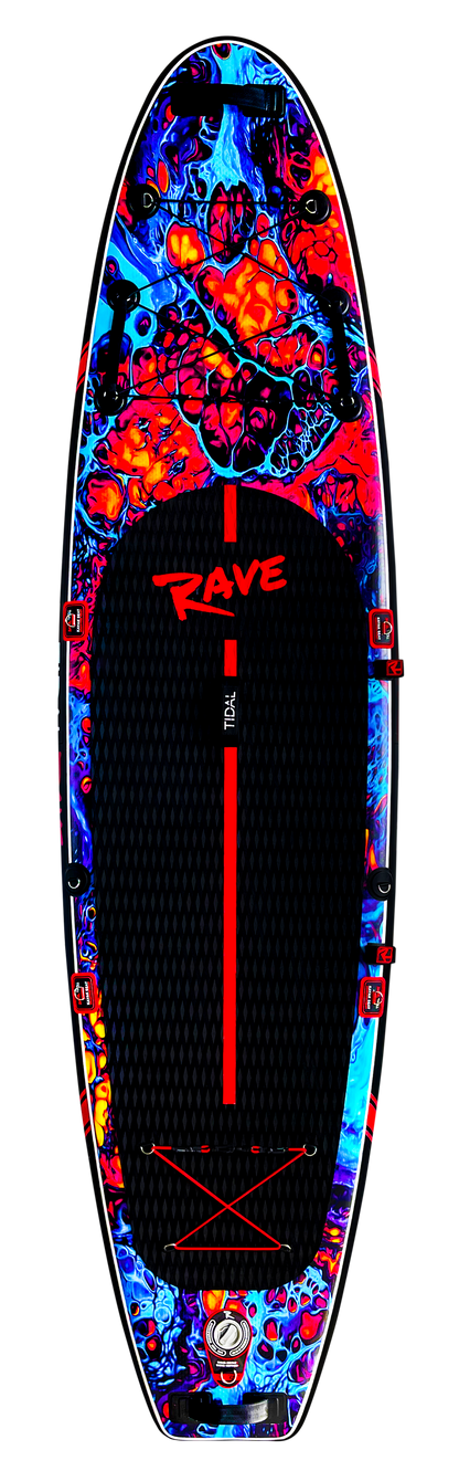 Tidal Rave Paddleboard 10'6" - Inflatable SUP Acrylic - Scorch Design